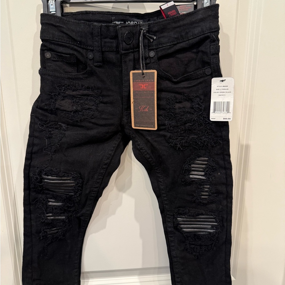 Jordan Craig Black Distressed Jeans